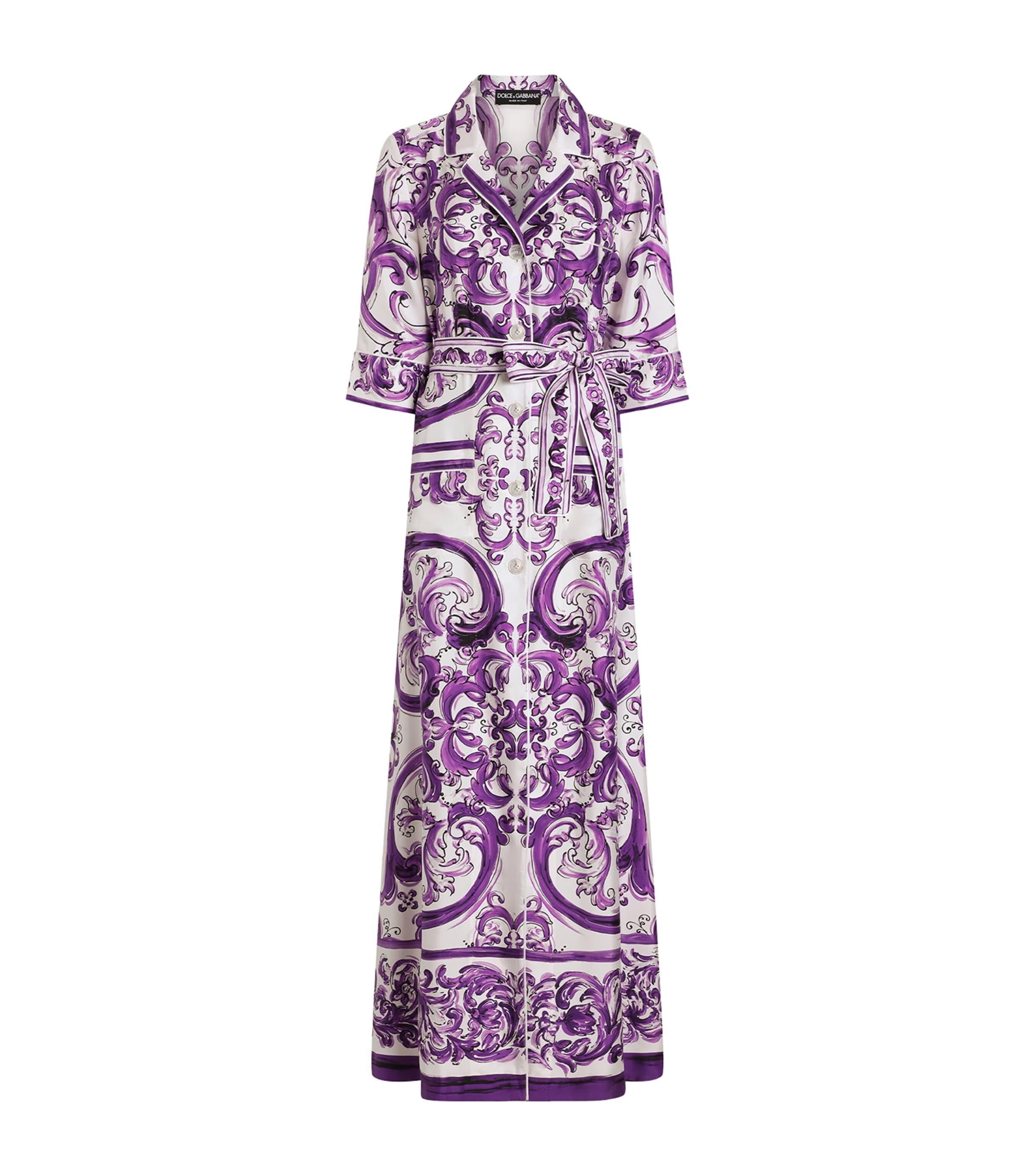 Silk Majolica Print Maxi Dress by DOLCE&GABBANA