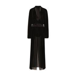 Silk chiffon tuxedo long dress by DOLCE&GABBANA