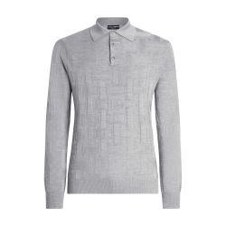Silk polo with jacquard logo by DOLCE&GABBANA