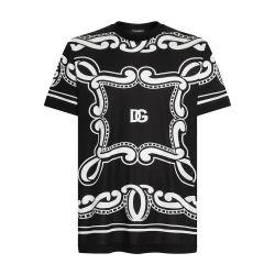 Silk t-shirt with bandanna print by DOLCE&GABBANA