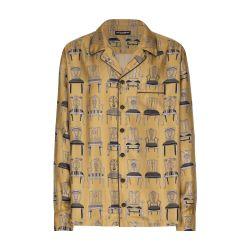 Silk twill shirt with seat print by DOLCE&GABBANA