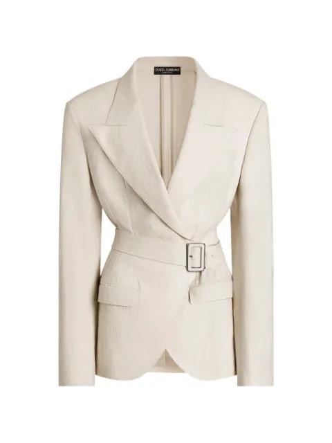 Single-breast belted jacket by DOLCE&GABBANA