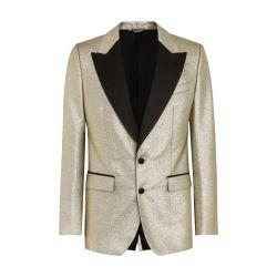 Single-breasted lamé tuxedo jacket by DOLCE&GABBANA