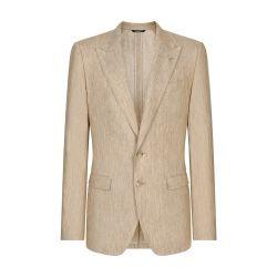Single-breasted linen Taormina jacket by DOLCE&GABBANA