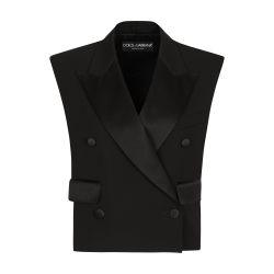 Sleeveless double-breasted tuxedo jacket by DOLCE&GABBANA