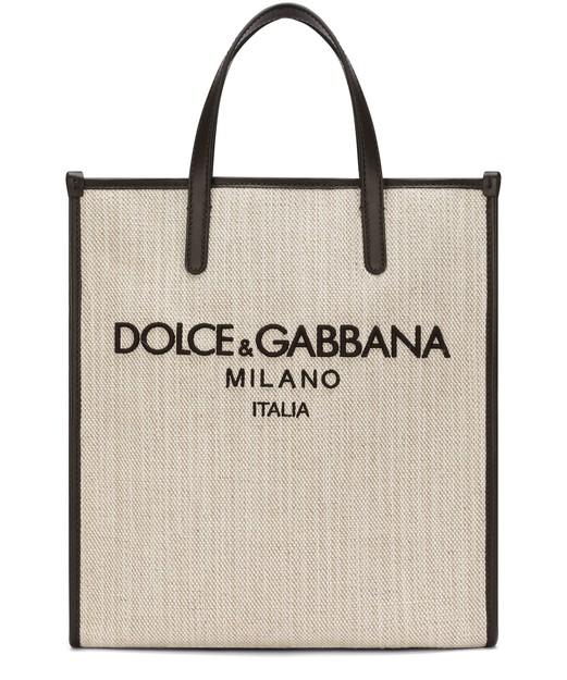 Small Structured Canvas Tote Bag by DOLCE&GABBANA
