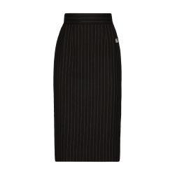 Straight-cut pinstripe wool skirt by DOLCE&GABBANA