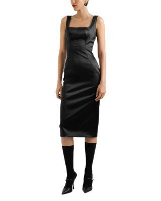 Stretch Satin Midi Dress by DOLCE&GABBANA