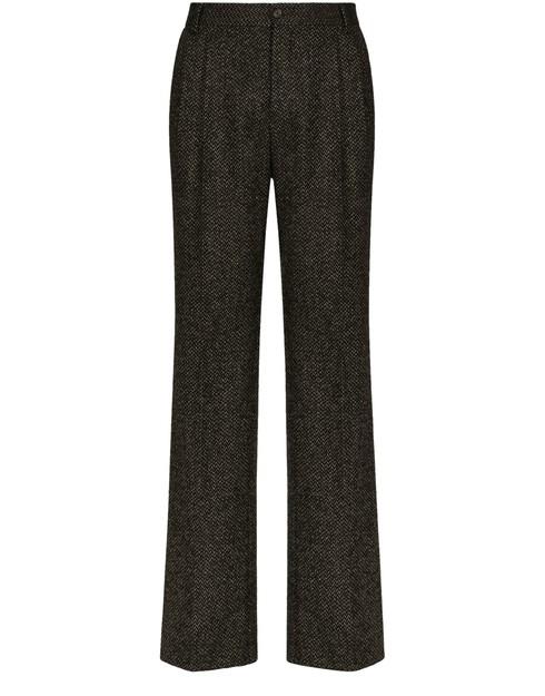 Stretch alpaca and wool straight-leg pants by DOLCE&GABBANA