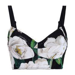 Stretch bralette top with print by DOLCE&GABBANA
