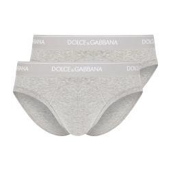 Stretch cotton briefs two-pack by DOLCE&GABBANA