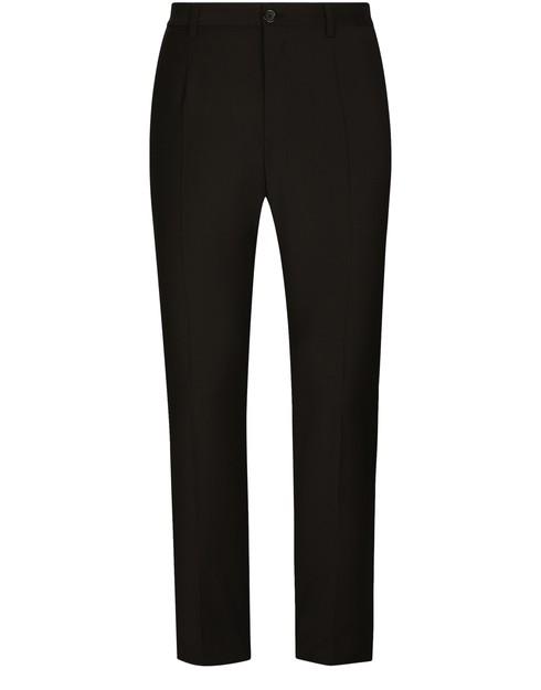 Stretch cotton pants with DG embroidery by DOLCE&GABBANA