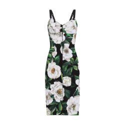 Stretch marquisette midi dress by DOLCE&GABBANA