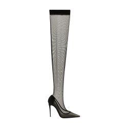 Stretch tulle thigh-high boots by DOLCE&GABBANA