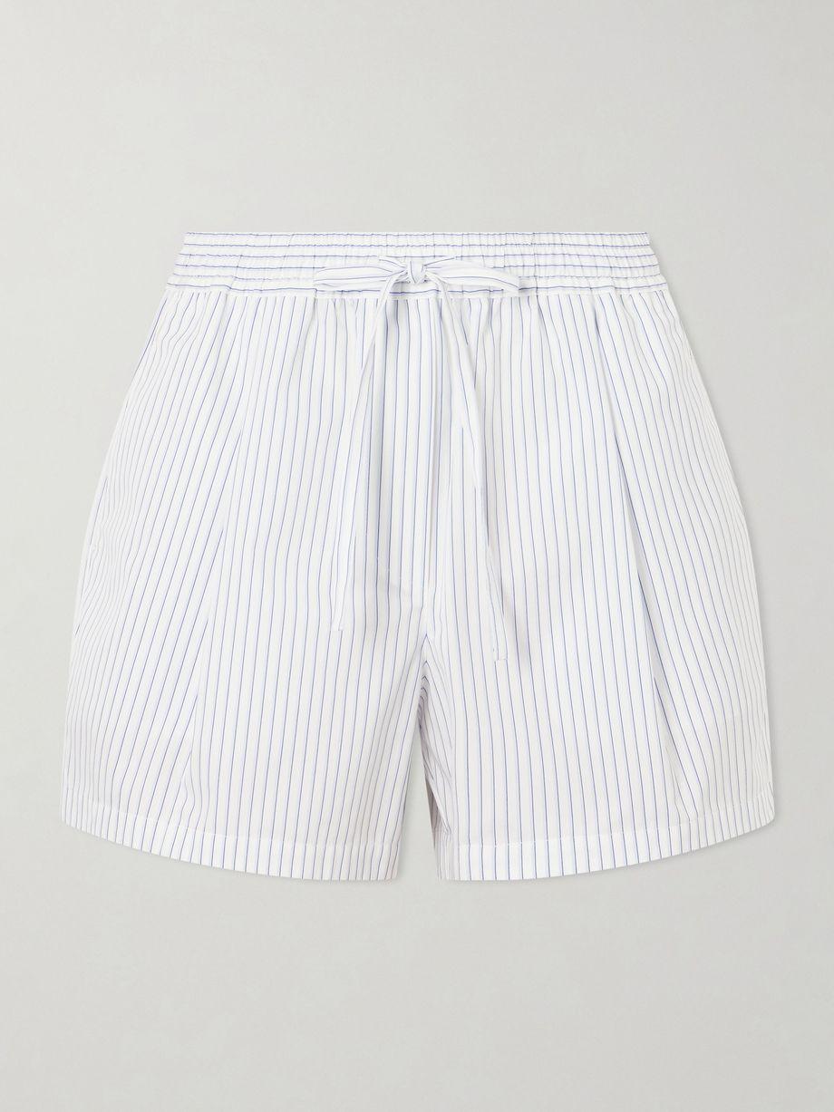 Striped cotton and silk-blend drawstring shorts by DOLCE&GABBANA