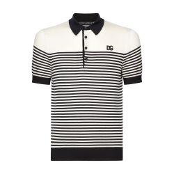 Striped silk polo-shirt by DOLCE&GABBANA