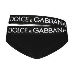 Swim briefs with high-cut leg and branded double waistband by DOLCE&GABBANA