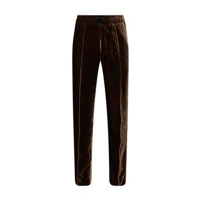 Tailored silk pants with darts by DOLCE&GABBANA