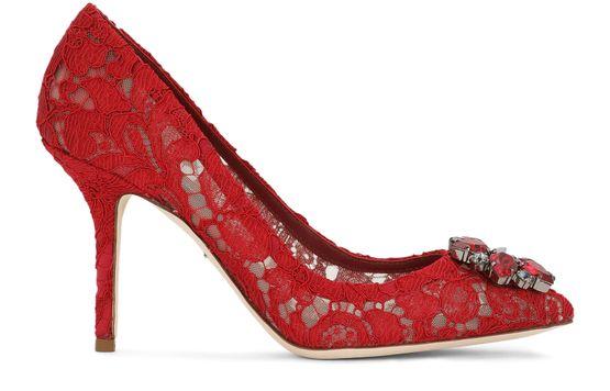 Taormina lace with crystals pumps by DOLCE&GABBANA