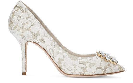 Taormina lace with crystals pumps by DOLCE&GABBANA
