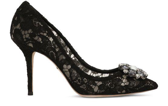 Taormina lace with crystals pumps by DOLCE&GABBANA