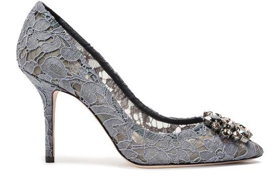 Taormina lace with crystals pumps by DOLCE&GABBANA