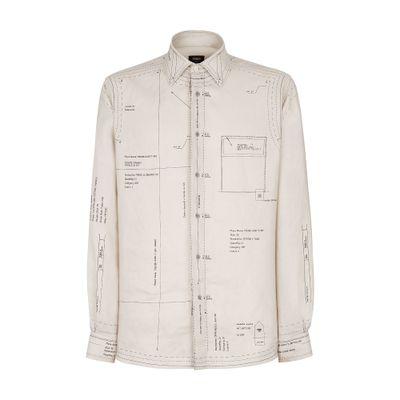 Technical fabric shirt with tag by DOLCE&GABBANA
