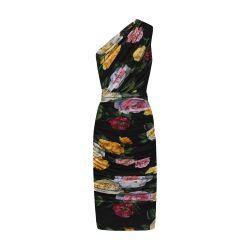 Tulle one-shoulder calf-length dress by DOLCE&GABBANA