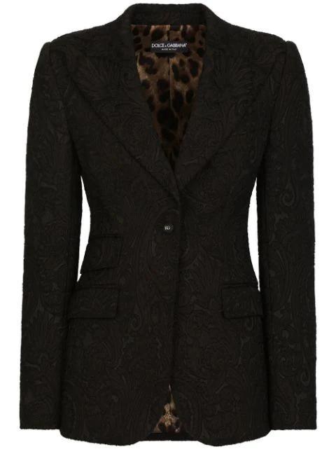 Turlington jacquard single-breasted blazer by DOLCE&GABBANA