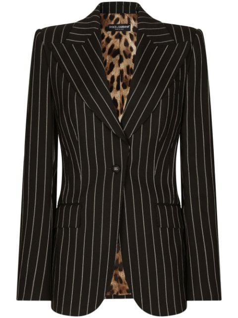 Turlington pinstripe single-breasted blazer by DOLCE&GABBANA