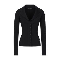 Viscose knit short jacket with logo by DOLCE&GABBANA