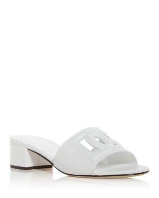 Women's Block Heel Slide Sandals by DOLCE&GABBANA