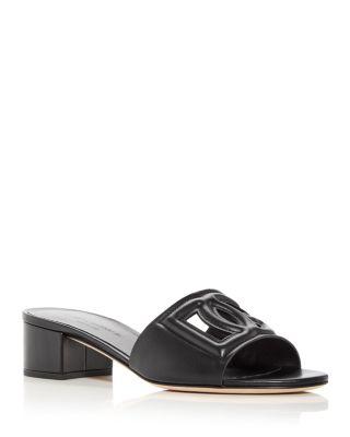 Women's Block Heel Slide Sandals by DOLCE&GABBANA