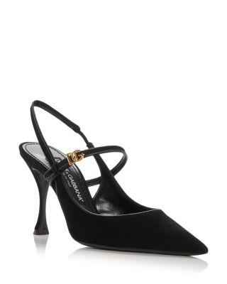 Women's Suede & Leather Slingbacks by DOLCE&GABBANA