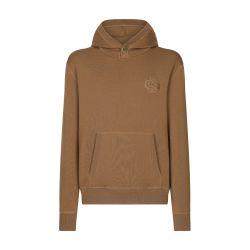 Wool and silk hoodie with DG patch by DOLCE&GABBANA