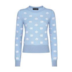 Wool and silk sweater with DG logo by DOLCE&GABBANA