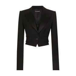 Wool gabardine short jacket by DOLCE&GABBANA