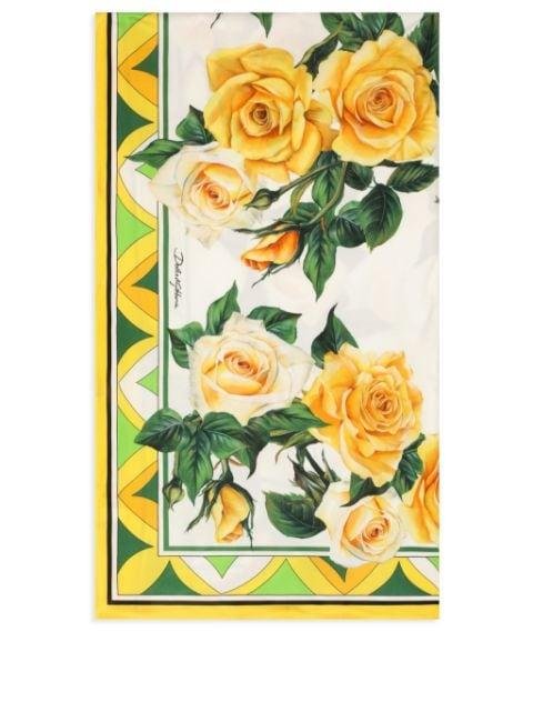 Yellow Rose silk sarong by DOLCE&GABBANA