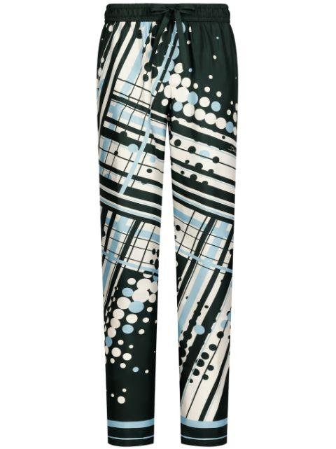 abstract-print silk pijama trousers by DOLCE&GABBANA