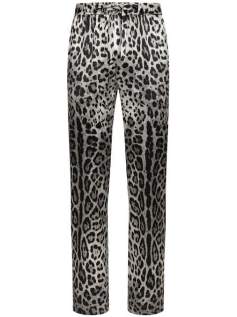 animal-print silk lounge trousers by DOLCE&GABBANA