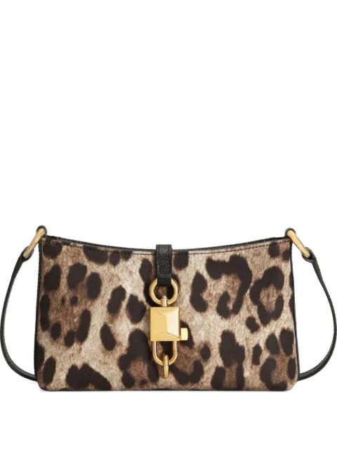 animal-printed lock-detail shoulder bag by DOLCE&GABBANA