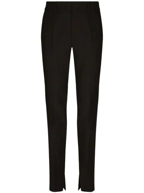 ankle-slit super-skinny trousers by DOLCE&GABBANA