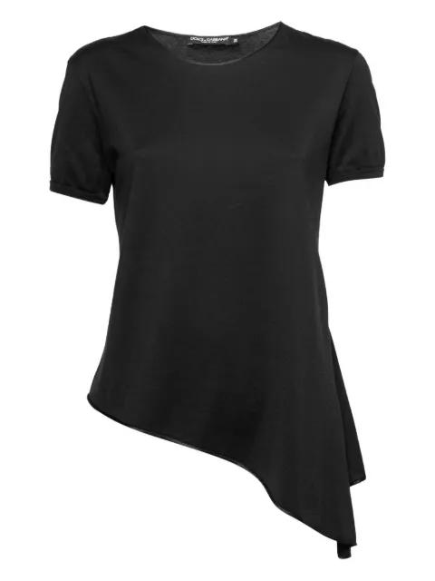 asymmetrical-hem t-shirt by DOLCE&GABBANA 