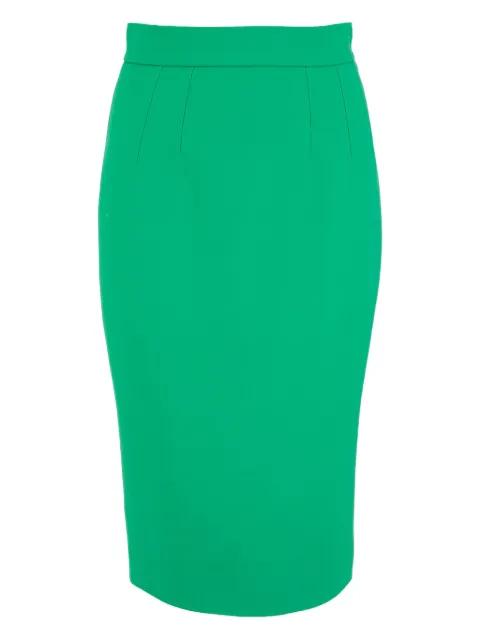 back-slit zip midi skirt by DOLCE&GABBANA