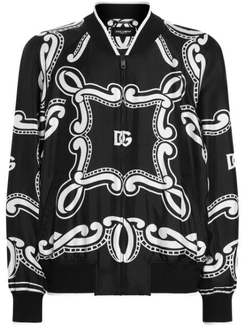 bandana-print bomber jacket by DOLCE&GABBANA