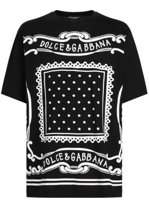 bandana-print cotton T-shirt by DOLCE&GABBANA