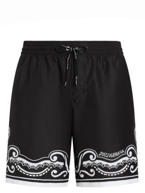 bandanna-print mid-length swim shorts by DOLCE&GABBANA