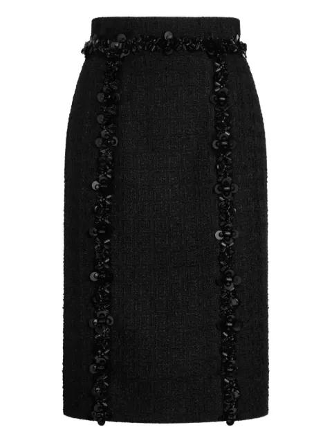 bead-embellished pencil skirt by DOLCE&GABBANA