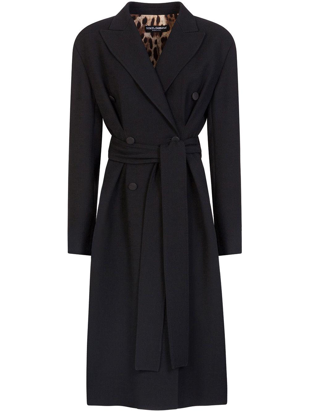 belted double-breasted coat by DOLCE&GABBANA