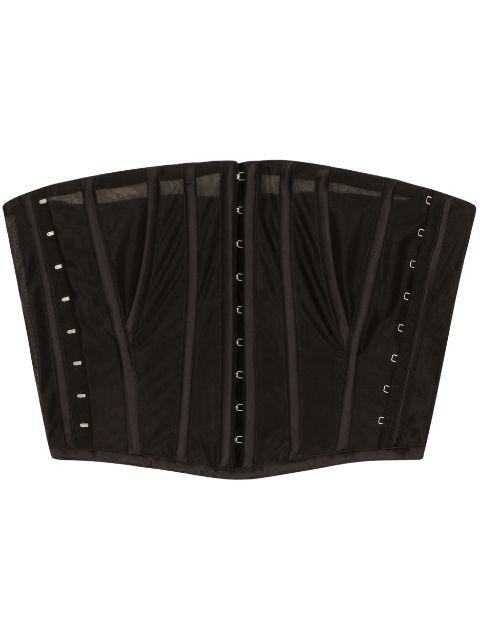 bonded-seam semi-sheer corset by DOLCE&GABBANA